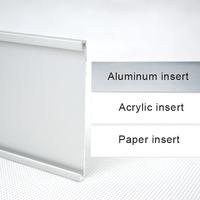 Panneau de Slot, support d'affichage de nom, aluminium acrylique, support de prix pour supermarché, bureau, plaque de nom