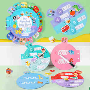 Livre d'activités Montessori pour l'apprentissage des lettres anglaises, jouet éducatif en papier pour l'entraînement au contrôle du stylo, jouet d'apprentissage silencieux - Product Image 6