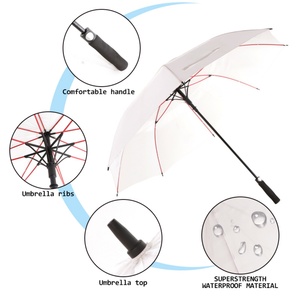 Sombrilla Grande Sunny Kinte para Golf y Eventos Deportivos, con Varillas Rojas Reforzadas de Fibra de Vidrio, Techo Ventilado para Lluvia, Regalo Empresarial - Product Image 1