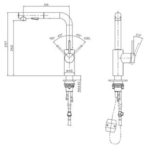 Robinet mitigeur <span class=keywords><strong>de</strong></span> <span class=keywords><strong>cuisine</strong></span> <span class=keywords><strong>haut</strong></span> <span class=keywords><strong>de</strong></span> <span class=keywords><strong>gamme</strong></span> à une poignée 316 Robinet <span class=keywords><strong>de</strong></span> <span class=keywords><strong>cuisine</strong></span> en acier inoxydable 304 - Product Image 6