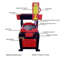 Machine de gravure et de fraisage CNC 4040 pour la sculpture sur jade et marbre avec dispositif rotatif