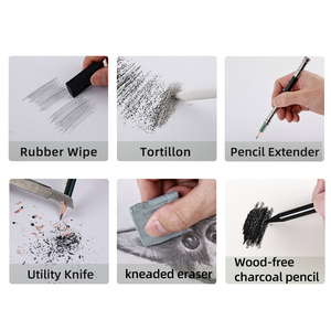 Macaron 75Pcs Màu Bút Chì Thiết Lập Chất Lượng Cao Than Bút Chì Poplar Gỗ Phác Thảo Bút Chì Với Phác Thảo Pad Và Tẩy - Product Image 3