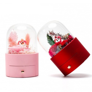 Boîtes en plastique personnalisées pour la Saint-Valentin, avec logo, motif flamant rose, pour ranger des bijoux, des bagues - Product Image 4