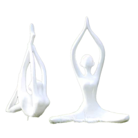 Statue de yoga en fibre de verre créative écologique faite à la main Art déco Abstraite Luxe Élégante Intérieur Extérieur Table à manger