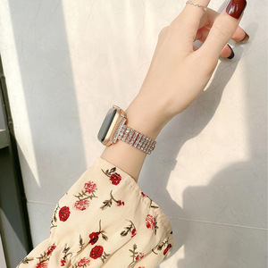 <span class=keywords><strong>Bracelet</strong></span> de montre en acier inoxydable pour <span class=keywords><strong>femme</strong></span>, compatible avec <span class=keywords><strong>Apple</strong></span> <span class=keywords><strong>Watch</strong></span>, serti de diamants de luxe, pour modèles 38, 40, 41, 42, 44, 45, 49 mm - Product Image 6