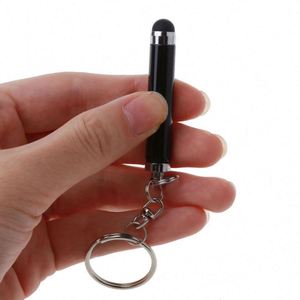 Promotional Metal Soft-touch <b>Leather</b> Stylus <b>Keychain</b> with Laser Logo and Durable Design - Product Image 3