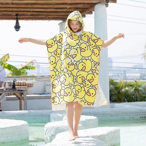 <span class=keywords><strong>Poncho</strong></span> de surf de plage en microfibre imprimé personnalisé pour adultes Serviette à capuche imperméable Robe super douce pour <span class=keywords><strong>piscine</strong></span> comprimée - Product Image 4