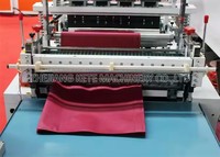 Machine de fabrication de sacs en non-tissé à poignée boucle, entièrement automatique, contrôlée par PLC, avec moteur servo