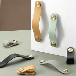 <span class=keywords><strong>Poignée</strong></span> en cuir <span class=keywords><strong>de</strong></span> <span class=keywords><strong>vachette</strong></span> pour meubles, armoires <span class=keywords><strong>de</strong></span> cuisine, tiroirs, poignées <span class=keywords><strong>de</strong></span> <span class=keywords><strong>porte</strong></span> en cuir - Product Image 2