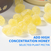 KOZED Collagen Peptide Gummies 25% Concentrated Fruit Juice Zero Fat Honey Flavor Sandwich Juicy Gummy Candy 138g Tin Box