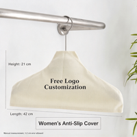 Vente Flash : Housses de Cintres Antidérapantes Personnalisées en Tissu Polyester Écologique pour Magasins de Vêtements et Hôtels – Design Minimaliste, Logo Gratuit