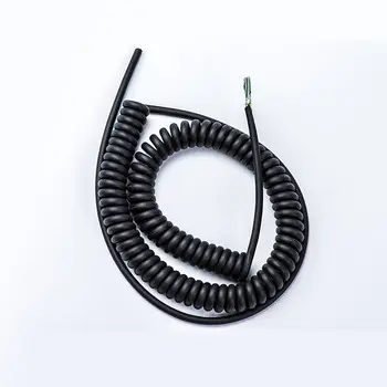 4 core PVC shielded spiral coiled cable
