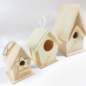 Casetta per Uccelli in Legno Naturale Ecologica per Decorazione Casa - Product Image 1