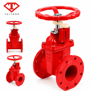 Vanne à opercule rainurée en fonte ductile avec noyau en laiton, signalisation non-ascendante, pour système d'incendie manuel DN50-DN300, tige ascendante - Product Image 1