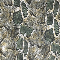 Cuir synthétique à imprimé numérique effet peau de serpent, sans PFAS, nouveau design, pour vêtements
