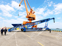 Chargeur de navires télescopique mobile avec système de suppression de la poussière pour le chargement de charbon, de céréales et de minerai de fer en port