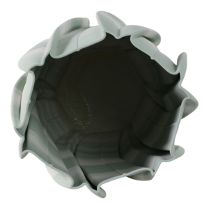 Vaso in ceramica scolpito, moderno, stampato in 3D, per l'arredamento del soggiorno. - Product Image 6