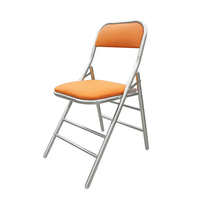Chaises pliantes rembourrées en tissu métallique fantaisie avec coussin pour mosquée musulmane prière église mariage conférence jeu tissu cuir