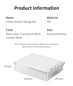 Organizzatore <span class=keywords><strong>Sottoscrivania</strong></span> Senza Foratura, Grande Capacità, Contenitore Nascosto per Scrivania Ufficio, Studio e Postazione di Lavoro - Fornitura all'Ingrosso - Product Image 6