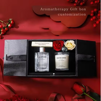 Vente chaude noir blanc décoration d'hôtel maison parfum personnalisé bougie parfumée ensemble de diffuseur de roseau