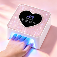 Vente directe du fabricant, sécheuse à ongles sans fil rechargeable 48W, lampe UV, outil de salon, sécheuse à ongles UV LED, lampe à ongles avec diamant