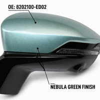 Rétroviseur gauche complet OE 8202100-ED02 pour Changan Deepal S07 Vert Nébuleuse, chauffant, rabattable, avec clignotant, caméra BSD, pièces automobiles