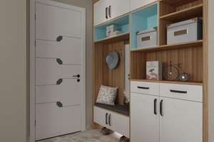 Contemporary Modern Design Wood Panel <b>Shoe</b> Cabinet for Home Bedroom Dining Living Room or School Furniture - Product Image 2