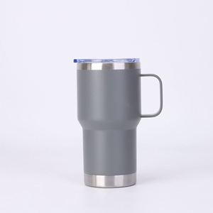 Mug à café isotherme en acier inoxydable à double paroi de 30 oz avec logo personnalisé, poignée et couvercle métalliques, idéal pour le bureau - Product Image 2