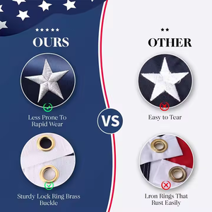 6x10 फीट बाहरी भारी शुल्क अमेरिकी ध्वज अमेरिकी ध्वज अमेरिकी ध्वज - Product Image 6