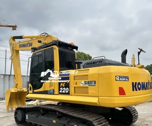 Excavadora de cadenas usada Komatsu PC220 22T con sistema hidráulico confiable y motor potente para movimiento de tierras en construcción pesada - Product Image 1