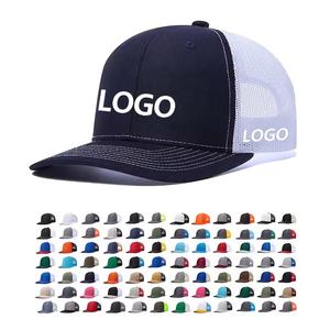 Özel Nakışlı Deri Yamalı 6 Panel Beyzbol Şapkası, Özel Fileli Richardson 112 Trucker Şapkalar - Product Image 1