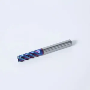HRC65 Carbide 4 Flutes Standard Length End Mill CNC Milling Cutter High Quality Factory Machined Tungsten Steel