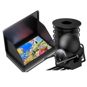 Caméra <span class=keywords><strong>de</strong></span> pêche étanche avec détecteur <span class=keywords><strong>de</strong></span> poissons 2000TVL, écran LCD 5 pouces, vision nocturne à 195 degrés, 12 LED, haute luminosité, 15M 20M 30M - Product Image 1