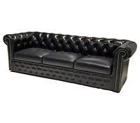 Canapé Chesterfield Aviateur en Cuir PU Rétro Industriel pour Salon, Hôtel et Appartement - Design Durable