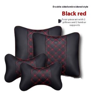 All-Season <span class=keywords><strong>Car</strong></span> <span class=keywords><strong>Seat</strong></span> Encosto de Cabeça Travesseiro Pescoço Luxo Fluffy Pequeno Osso PU Couro Interior Almofada Decorativa Apoio Lombar - Product Image 2
