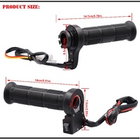 Poignées chauffantes universelles WUPP 22 mm pour moto, en TPU+ABS, 25W DC12V, pour guidons de cyclomoteur