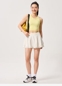 Высококачественная легкая дышащая юбка для гольфа с высокой талией, шорты для тенниса, женская спортивная одежда с внутренними шортами и карманами - Product Image 4