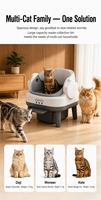 Intelligente Automatische Katzentoilette Selbstreinigend Oben Offen Große Kapazität Automatische Katzentoilette mit App-Steuerung für Mehrere Katzen