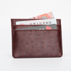 Custom Multi-Card Pu Leather Slim Thin Credit <b>Id</b> Card <b>Holder</b> Traffic Card Protector Sleeves - Product Image 4