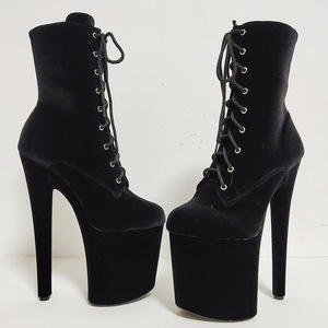 Party Thick Sole Platform Women's Super High <b>Heel</b> Stripper Pole <b>Dance</b> <b>Boots</b> - Product Image 1