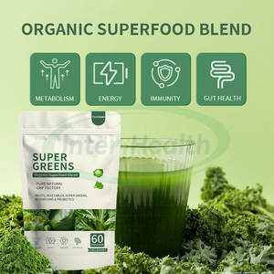 Ausreson OEM Nourriture Supergreens Nutrition Poudre Boisson Vitamine Organique Marque Privée Poudre de Superaliments Poudre de Super Verts - Product Image 3
