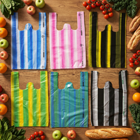 T-shirt tas Wanda HDPE voedsel PLA PBAT supermarkt vest boodschappentas groenten fruit verpakkingszak kleurenprint op maat