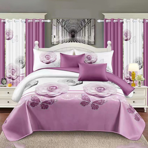 Set di Biancheria da <span class=keywords><strong>Letto</strong></span> di Lusso Elegante 12 Pezzi, Lenzuola King Size con <span class=keywords><strong>Federe</strong></span> e Tende per Camera da <span class=keywords><strong>Letto</strong></span>, Produzione all'Ingrosso - Product Image 2