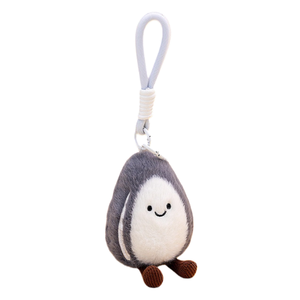 Porte-clés créatif en peluche en forme de coque de <span class=keywords><strong>pois</strong></span>, deux <span class=keywords><strong>pois</strong></span> souriants dans une coque, pendentif rembourré, breloque de sac verte unique - Product Image 2