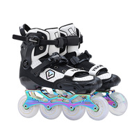 Patins à roulettes de sport d'extérieur à 4 roues en fibre de carbone pour adultes Luo Shen avec freins YQ-S9 165 mm de largeur Emballage et logo personnalisés