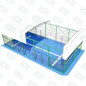 Equipamento esportivo LDK para vendas quentes, campo de tênis com raquete para padel panorâmico interno e externo, com cobertura, com grama artificial