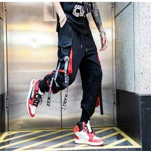 กางเกงคาร์โก้ของผู้ชายกางเกงคาร์โก้เข้ารูปกางเกงคาร์โก้แนวยุทธวิธีสำหรับไปคลับดีไซน์ใหม่ - Product Image 4