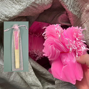 Sacs cadeaux en organza à cordon de serrage 6*26CM, pochettes verticales transparentes avec ruban, personnalisables avec logo, pour mariage - Vente en gros - Product Image 2