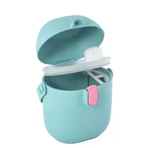 Contenedor portátil de leche en polvo con cuchara para bebé, caja de aperitivos para niños pequeños, dispensador de alimentación infantil