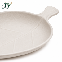 Assiette Ronde Écologique Biodégradable Jetable en Bagasse Style Classique pour Fêtes